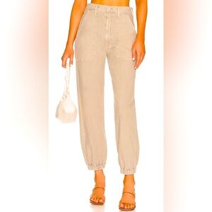 MOTHER Wrapper Patch Springy Ankle Cropped Cargo Pants